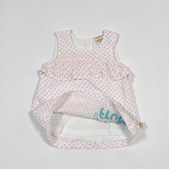 TALLE 1 (3 MESES) - VESTIDO S/MANGA BLANCO CORAZONES - OWOKO en internet