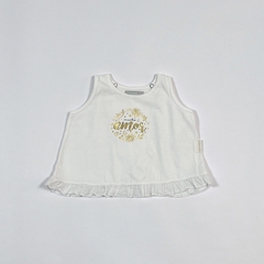 TALLE L - REMERA S/MANGA BLANCA "AMOR" - MIMO - comprar online