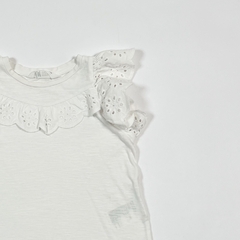 TALLE 2/4 AÑOS - REMERA S/MANGA BLANCA VOLADOS BRODERY - H&M - comprar online