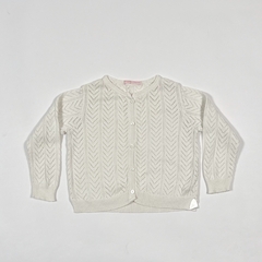 TALLE 18 MESES - CAMPERA TEJIDA HILO CALADA BLANCA - MAGDALENA ESPOSITO - comprar online