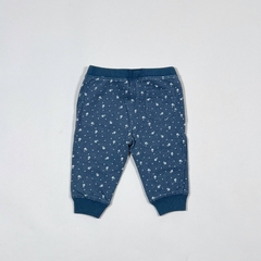 TALLE 0/3 MESES - JOGGER ALGODON RUSTICO AZUL FLORCITAS - OSHKOSH - comprar online