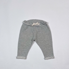 TALLE 3/6 MESES - PANTALON ALGODON RUSTICO GRIS BRILLITOS - ZARA