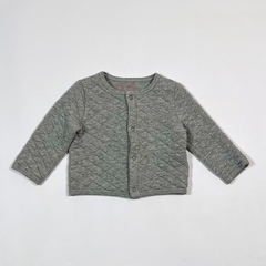 TALLE 6 MESES - CAMPERA MATELASSE ALGODON GRIS - AKIABARA