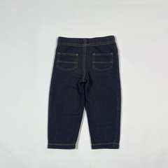 TALLE 24 MESES - LEGGING AZUL TIPO JEAN COSTURA OCRE - CARTERS - comprar online