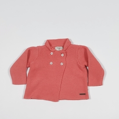 TALLE 6/12 MESES - CAMPERA TEJIDA CORAL - WANAMA