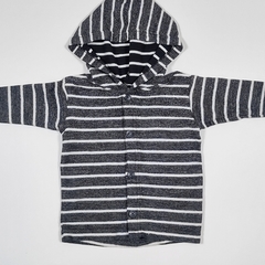 TALLE 12/18 MESES - CAMPERA ALGODON RUSTICO RAYADA AZUL BLANCA - H&M - comprar online