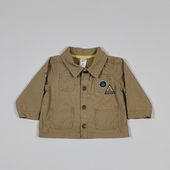 TALLE 9 MESES - CAMPERA GABARDINA BEIGE PARCHES - CARTERS