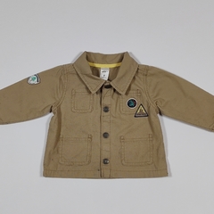 TALLE 9 MESES - CAMPERA GABARDINA BEIGE PARCHES - CARTERS - comprar online