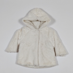 TALLE L - CAMPERA ABRIGO PELITO FORRADA PINTAS BEIGE - CHEEKY