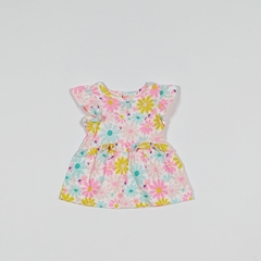 TALLE NB - CONJUNTO REMERA S/MANGA BLANCA FLORES MULTICOLOR CALZA ROSA - CARTERS - comprar online