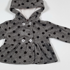 TALLE 3 MESES - CAMPERA POLAR GRIS LUNARES NEGROS - CARTERS - comprar online