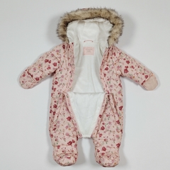 TALLE 0/3 MESES - ENTERITO ABRIGO ROSA FLORES FORRADO EN PELITO CRUDO C/CAPUCHA - PRIMARK - comprar online