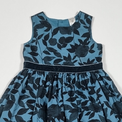 TALLE 18 MESES - VESTIDO S/MANGA AZUL FLORES NEGRAS - CARTERS - comprar online