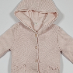 TALLE 18 MESES - CAMPERA TEJIDA ROSA FORRADAD EN POLAR - YAMP - comprar online