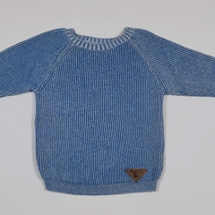 SWEATER TEJIDO AZUL JASPIADO - MIMO - comprar online