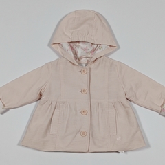 TALLE 6 MESES - SAQUITO GABARDINA ROSA C/CAPUCHA FORRADO EN ALGODON - BABYCOTTONS - comprar online