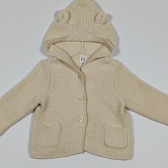 TALLE 6/12 MESES - CAMPERA TEJIDA CRUDA C/CAPUCHA - GAP - comprar online