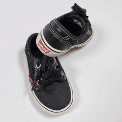 TALLE 20 ( SUELA 14 CM ) - ZAPATILLAS LONA NEGRA - LEVIS en internet