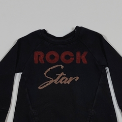 TALLE 18/24 MESES - BUZO ALGODON RUSTICO NEGRO LENTEJUELAS ROCK STAR - WANAMA - comprar online