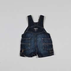 TALLE 3 MESES - JARDINERO CORTO JEAN AZUL COSTURAS OCRE - OSHKOSH - comprar online