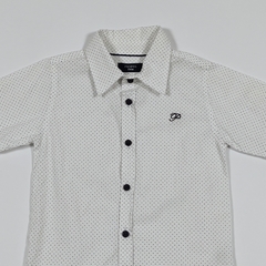 TALLE 24 MESES - CAMISA M/LARGA BLANCA PINTITAS AZULES - PIOPPA - comprar online