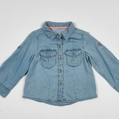 TALLE 12 MESES - CAMISA M/LARGA JEAN CELESTE - OSHKOSH - comprar online