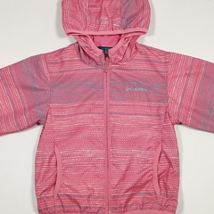 TALLE 4 AÑOS - ROMPEVIENTO FUCSIA PINTAS CELESTE ROSA FORRADA EN ALGODON - COLUMBIA - comprar online