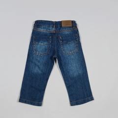 TALLE XL ( 12 MESES ) - JEAN RIGIDO AZUL GASTADO COSTURAS OCRE - MINIMIMO - comprar online