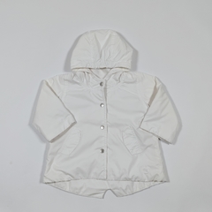 TALLE XL - CAMPERA ROMPEVIENTO BLANCA FORRADA EN POLAR - MINIMIMO