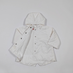 TALLE XL - CAMPERA ROMPEVIENTO BLANCA FORRADA EN POLAR - MINIMIMO en internet