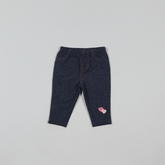 TALLE NB - LEGGING AZUL TIPO JEAN CORAZONES - CARTERS