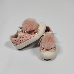 TALLE 21 ( SUELA 14 CM ) - ZAPATILLAS ROSA ESTRELLAS POMPOM - CHEEKY - comprar online