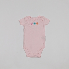TALLE 3 MESES - BODY M/CORTA ROSA FLORES - CARTERS