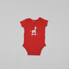 TALLE NB - BODY M/CORTA ROJO JIRAFA - CARTERS