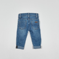 TALLE 3/6 MESES - JEAN CHUPIN ELASTIZADO AZUL GASTADO - CHEEKY - comprar online