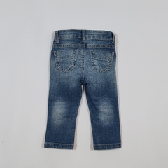 TALLE 6/9 MESES - JEAN CHUPIN ELASTIZADO AZUL GASTADO - BENETTON - comprar online