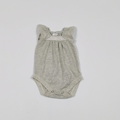 TALLE XS ( 0/3 MESES ) - BODY S/MANGA BEIGE MELANGE - MINIMIMO