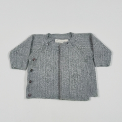 TALLE 6 MESES - SWEATER TEJIDO GRIS LANA BOTONES - BABYCOTTONS en internet