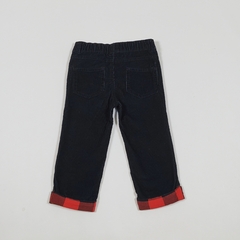 TALLE 24 MESES - PANTALON CORDEROY NEGRO PUÑOS CUADRILLE ROJO NEGRO - CARTERS - comprar online