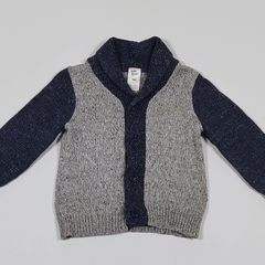 TALLE 9 MESES - CARDIGAN TEJIDO GRIS AZUL - OSHKOSH - comprar online