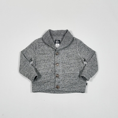 TALLE 12 MESES - CARDIGAN ALGODON RUSTICO GRIS JAZPIADO - OSHKOSH