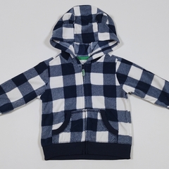 TALLE 12 MESES - CAMPERA POLAR CUADRO AZUL BLANCO - CARTERS - comprar online