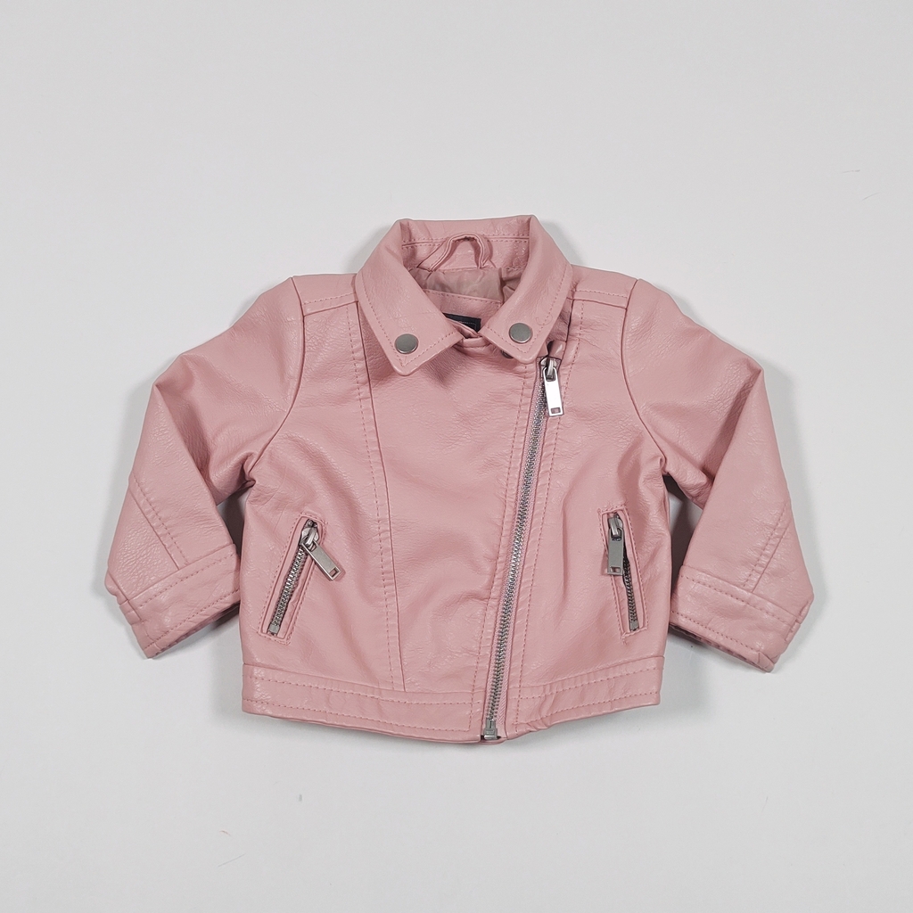 TALLE 6/9 MESES - CAMPERA CUERO ROSA FORRADA - PRIMARK