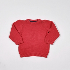 TALLE 80 - SWEATER TEJIDO HILO ROJO - BABY CLUB