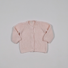 TALLE S ( 3/6 MESES) - CAMPERA TEJIDA ROSA - Bb CHEEKY