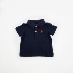 TALLE 3 MESES - CHOMBA M/CORTA PIQUE AZUL - POLO RALPH LAUREN