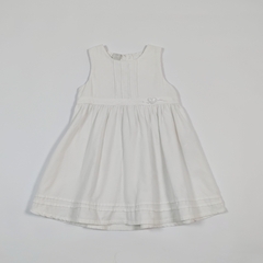 TALLE L (6/9 MESES) - VESTIDO S/MANGA CORDEROY BLANCO - CHEEKY - comprar online