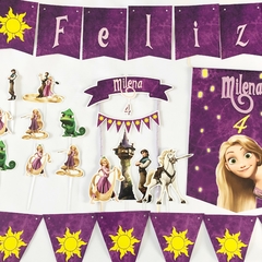 Kit decoración cumpleaños Rapunzel