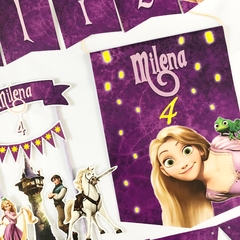 Kit decoración cumpleaños Rapunzel - comprar online