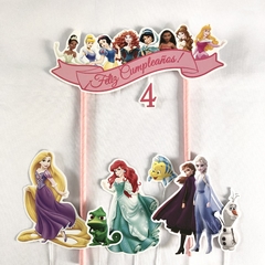 Cake Topper Pincho Adorno Torta Princesas y mascotas